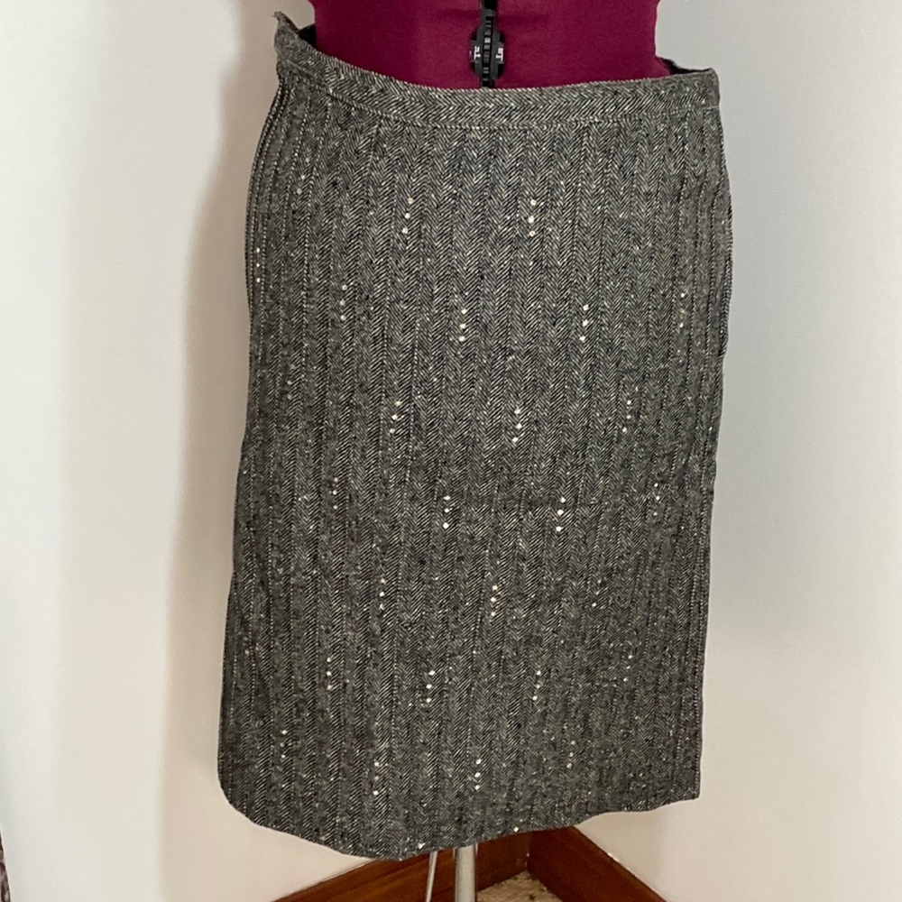 VINTAGE 100% wool gray Sloat & Co skirt pinups rockabilly 50’s 60’s bling